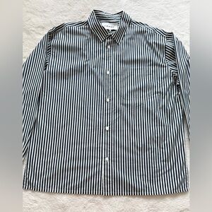 FRAME men’s shirt cotton blue/white stripes size L